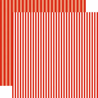 Echo Park - Dots and Stripes Collection - Summer - 12 x 12 Double Sided Paper - Lifeguard Stripe