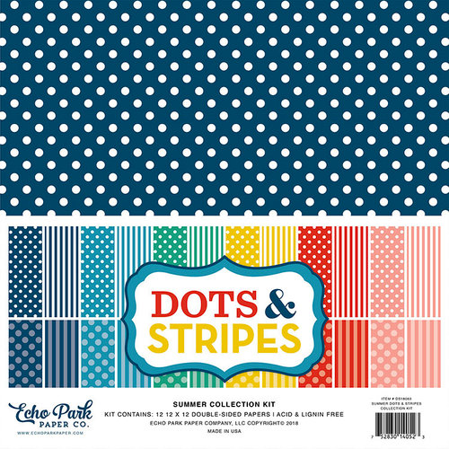 Echo Park - Dots and Stripes Collection - Summer - 12 x 12 Collection Kit - Two