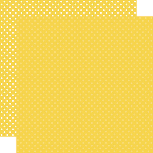 Echo Park - Dots and Stripes Collection - 12 x 12 Double Sided Paper - Yellow