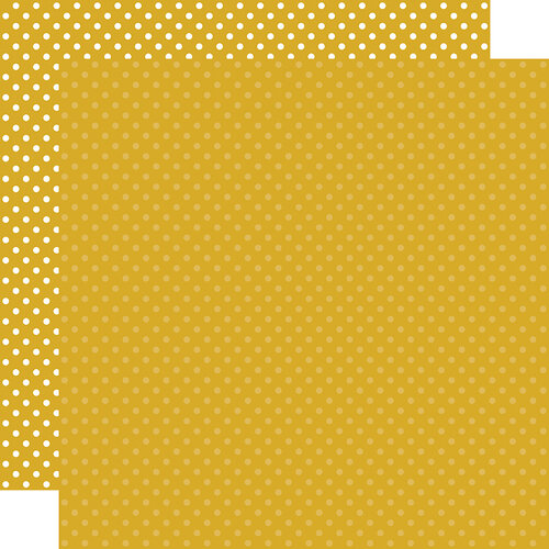 Echo Park - Dots and Stripes Collection - 12 x 12 Double Sided Paper - Mustard