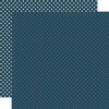 Echo Park - Dots and Stripes Collection - 12 x 12 Double Sided Paper - Navy