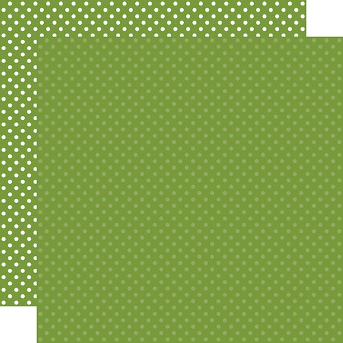 Echo Park - Dots and Stripes Collection - 12 x 12 Double Sided Paper - Leaf Green