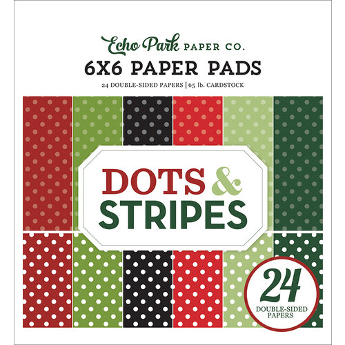 Echo Park - Dots and Stripes Collection - 6 x 6 Paper Pad - Christmas