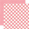 Echo Park - Candy Shoppe Dots and Stripes Collection - 12 x 12 Double Sided Paper - Bubblegum Large Dot