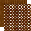 Echo Park - Candy Shoppe Dots and Stripes Collection - 12 x 12 Double Sided Paper - Chocolate Small Dot