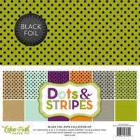 Echo Park - Dots and Stripes Collection - Black Foil Dots - 12 x 12 Collection Kit