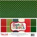 Echo Park - Dots and Stripes Collection - Christmas - Gold Foil Dots - 12 x 12 Collection Kit