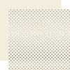 Echo Park - Dots and Stripes Collection - Christmas - Silver Foil Dots - 12 x 12 Double Sided Paper - Ivory