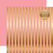 Echo Park - Dots and Stripes Collection - Gold Foil Stripe - 12 x 12 Double Sided Paper - Pink