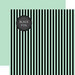 Echo Park - Dots and Stripes Collection - Black Foil Stripe - Halloween - 12 x 12 Double Sided Paper - Mint
