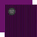 Echo Park - Dots and Stripes Collection - Black Foil Stripe - Halloween - 12 x 12 Double Sided Paper - Purple