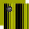 Echo Park - Dots and Stripes Collection - Black Foil Stripe - Halloween - 12 x 12 Double Sided Paper - Green