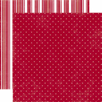 Echo Park - Christmas Dots and Stripes Collection - 12 x 12 Double Sided Paper - Sleigh Ride Small Dot