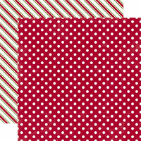 Echo Park - Christmas Dots and Stripes Collection - 12 x 12 Double Sided Paper - Sleigh Ride Medium Dot