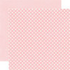 Echo Park - Homefront Dots and Stripes Collection - 12 x 12 Double Sided Paper - Peony Small Dot