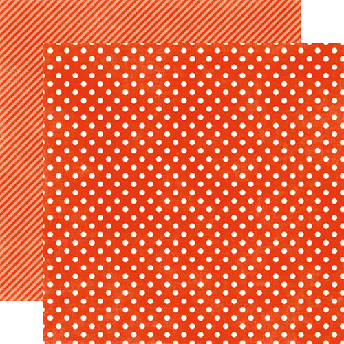 Echo Park - Homefront Dots and Stripes Collection - 12 x 12 Double Sided Paper - Ladybug Small Dot