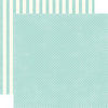 Echo Park - Homefront Dots and Stripes Collection - 12 x 12 Double Sided Paper - Robin's Egg Tiny Dot