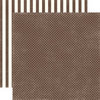 Echo Park - Homefront Dots and Stripes Collection - 12 x 12 Double Sided Paper - Chestnut Tiny Dot