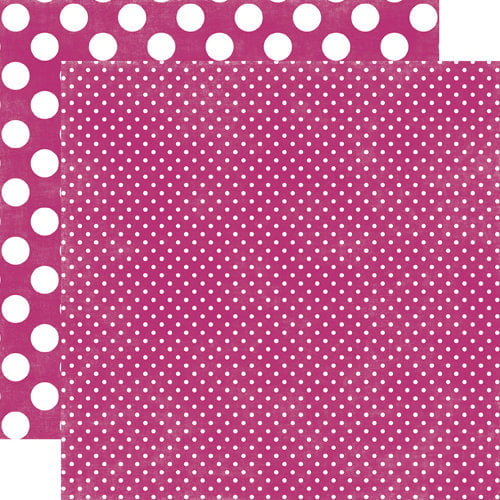 Echo Park - Jewels Dots and Stripes Collection - 12 x 12 Double Sided Paper - Amethyst Tiny Dot