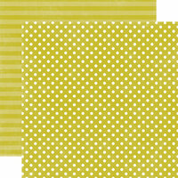 Echo Park - Jewels Dots and Stripes Collection - 12 x 12 Double Sided Paper - Peridot Small Dot