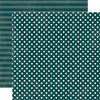 Echo Park - Jewels Dots and Stripes Collection - 12 x 12 Double Sided Paper - Emerald Small Dot