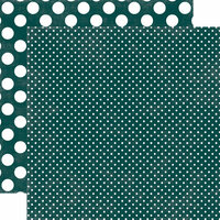Echo Park - Jewels Dots and Stripes Collection - 12 x 12 Double Sided Paper - Emerald Tiny Dot