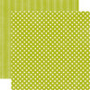 Echo Park - Metropolitan Dots and Stripes Collection - 12 x 12 Double Sided Paper - Leaf Small Dot