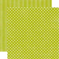 Echo Park - Metropolitan Dots and Stripes Collection - 12 x 12 Double Sided Paper - Leaf Small Dot