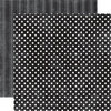 Echo Park - Metropolitan Dots and Stripes Collection - 12 x 12 Double Sided Paper - Tuxedo Small Dot