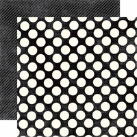 Echo Park - Metropolitan Dots and Stripes Collection - 12 x 12 Double Sided Paper - Tuxedo Large Dot