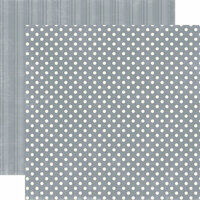 Echo Park - Metropolitan Dots and Stripes Collection - 12 x 12 Double Sided Paper - Concrete Small Dot