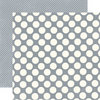 Echo Park - Metropolitan Dots and Stripes Collection - 12 x 12 Double Sided Paper - Concrete Large Dot