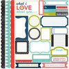Echo Park - Metropolitan Dots and Stripes Collection - 12 x 12 Cardstock Stickers - Elements