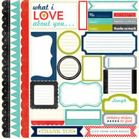 Echo Park - Metropolitan Dots and Stripes Collection - 12 x 12 Cardstock Stickers - Elements