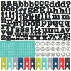 Echo Park - Metropolitan Dots and Stripes Collection - 12 x 12 Cardstock Stickers - Alphabet