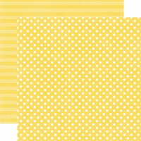 Echo Park - Neapolitan Dots and Stripes Collection - 12 x 12 Double Sided Paper - Pineapple Small Dot