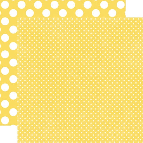 Echo Park - Neapolitan Dots and Stripes Collection - 12 x 12 Double Sided Paper - Pineapple Tiny Dot