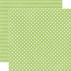 Echo Park - Neapolitan Dots and Stripes Collection - 12 x 12 Double Sided Paper - Lime Sherbet Small Dot