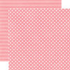 Echo Park - Neapolitan Dots and Stripes Collection - 12 x 12 Double Sided Paper - Berry Bliss Small Dot