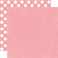 Echo Park - Neapolitan Dots and Stripes Collection - 12 x 12 Double Sided Paper - Berry Bliss Tiny Dot