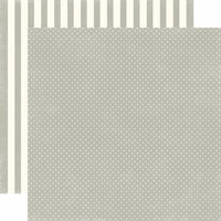 Echo Park - Soda Fountain Dots and Stripes Collection - 12 x 12 Double Sided Paper - Seltzer Grey Tiny Dot