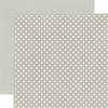 Echo Park - Soda Fountain Dots and Stripes Collection - 12 x 12 Double Sided Paper - Seltzer Grey Small Dot