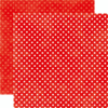 Echo Park - Dots Collection - 12 x 12 Double Sided Paper - Ruby Red Small Dots