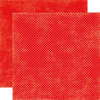Echo Park - Dots Collection - 12 x 12 Double Sided Paper - Ruby Red Tiny Dots