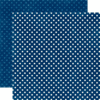 Echo Park - Dots Collection - 12 x 12 Double Sided Paper - Navy Small Dots