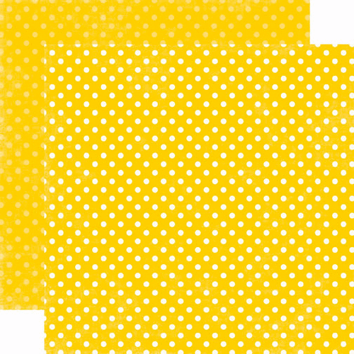 Echo Park - Dots Collection - 12 x 12 Double Sided Paper - Lemon Drop Small Dots