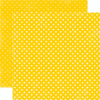 Echo Park - Dots Collection - 12 x 12 Double Sided Paper - Lemon Drop Small Dots