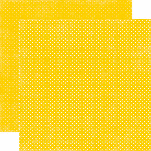 Echo Park - Dots Collection - 12 x 12 Double Sided Paper - Lemon Drop Tiny Dots