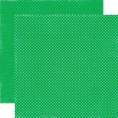 Echo Park - Dots Collection - 12 x 12 Double Sided Paper - Grass Tiny Dots