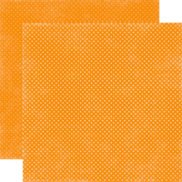 Echo Park - Dots Collection - 12 x 12 Double Sided Paper - Mango Tiny Dots